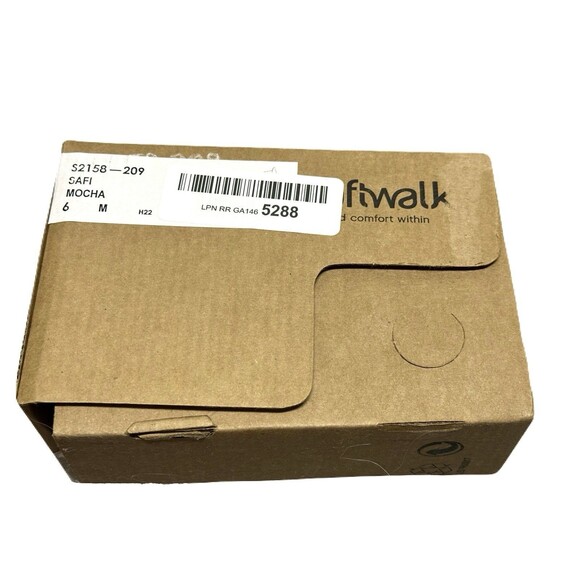 NEW SoftWalk Womens Size 6 Mocha Leather Safi Ballet Flat Arch Support $105 - Picture 9 of 9